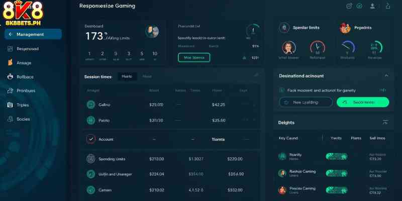 Responsible gaming dashboard and account management tools