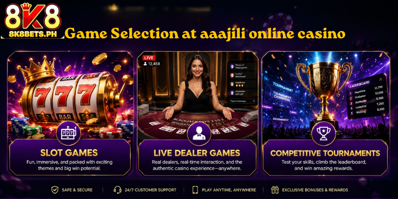 Game Selection at aaajili online casino